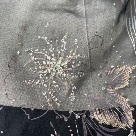 Black Blouson Top Pouf Sleeve Midi Dress L - Picture 7 of 8